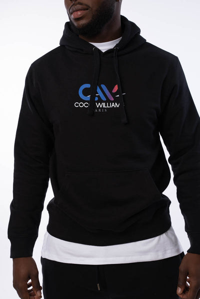 Sweat à capuche noir - Logo