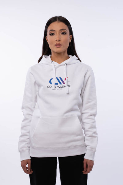 Sweat a capuche blanc - Logo