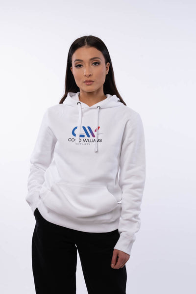 Sweat a capuche blanc - Logo