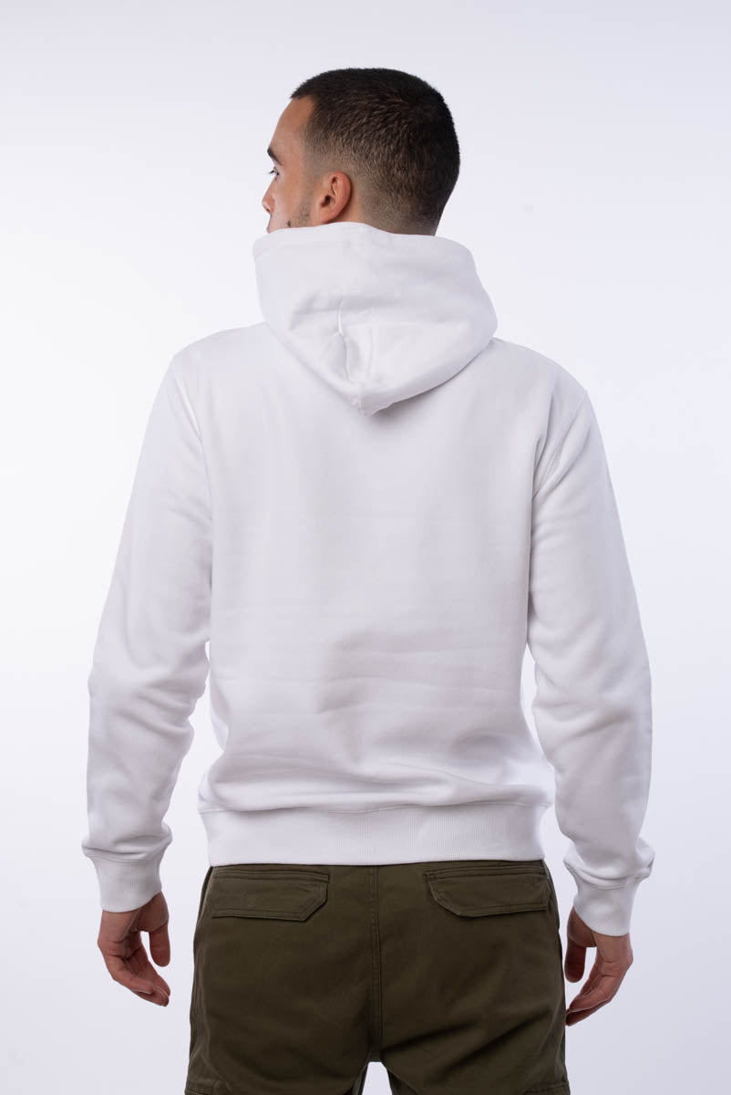 Sweat a capuche blanc - Logo