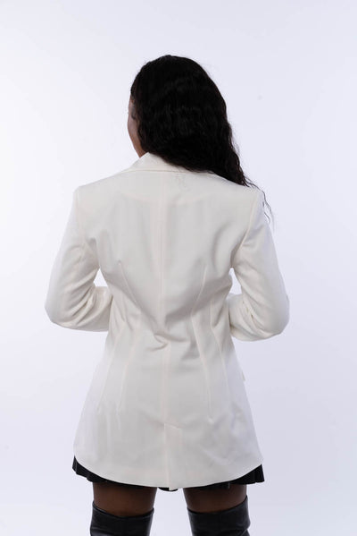 Blazer en gabardine blanc - L'Intemporel